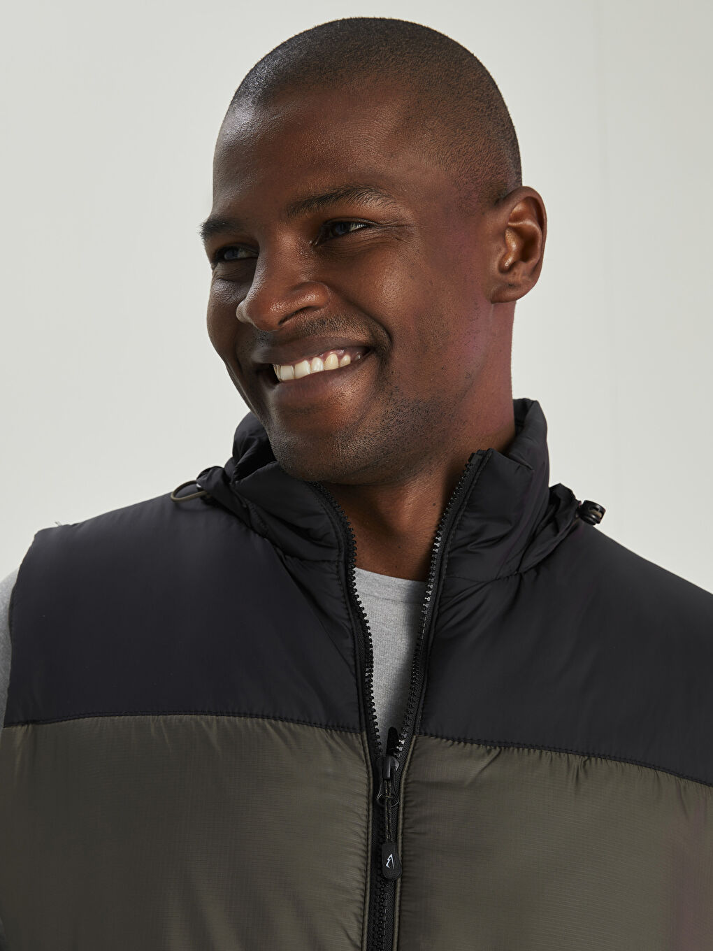 Turkuaz Standart Kalıp Dik Yaka Erkek Yelek-2