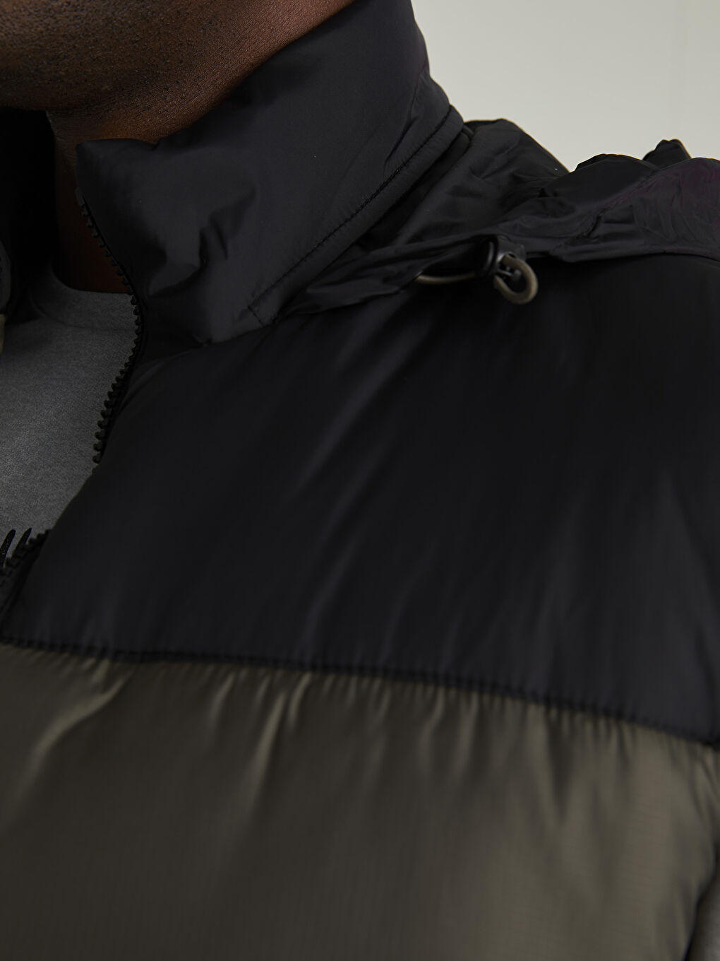 Turkuaz Standart Kalıp Dik Yaka Erkek Yelek-4