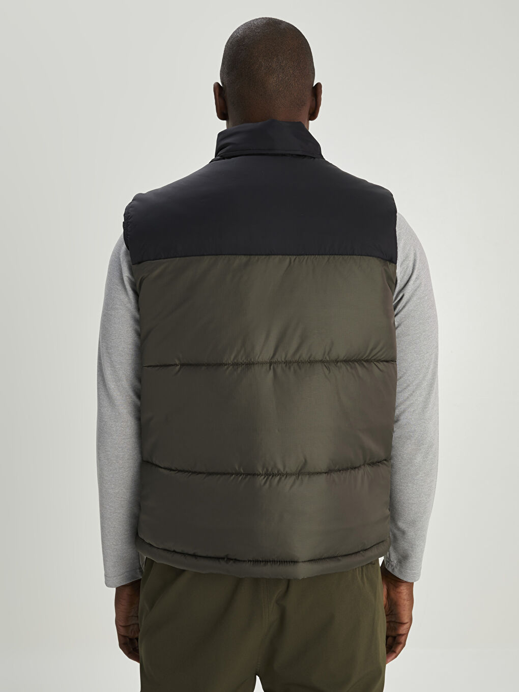 Turkuaz Standart Kalıp Dik Yaka Erkek Yelek-5