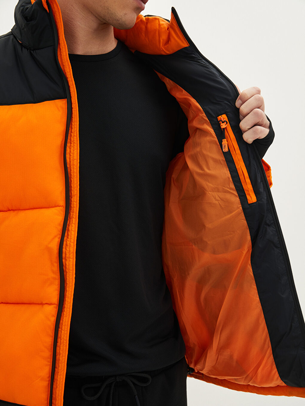 Manteau pour Hommes à Col Cheminée Coupe Régulière-2