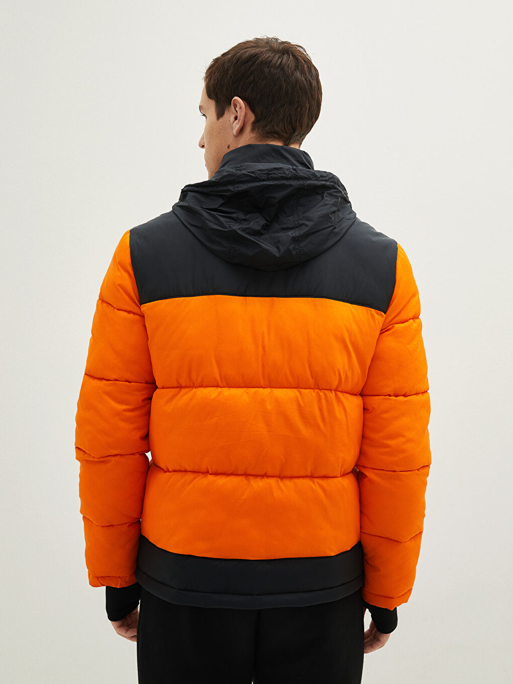 Manteau pour Hommes à Col Cheminée Coupe Régulière-5