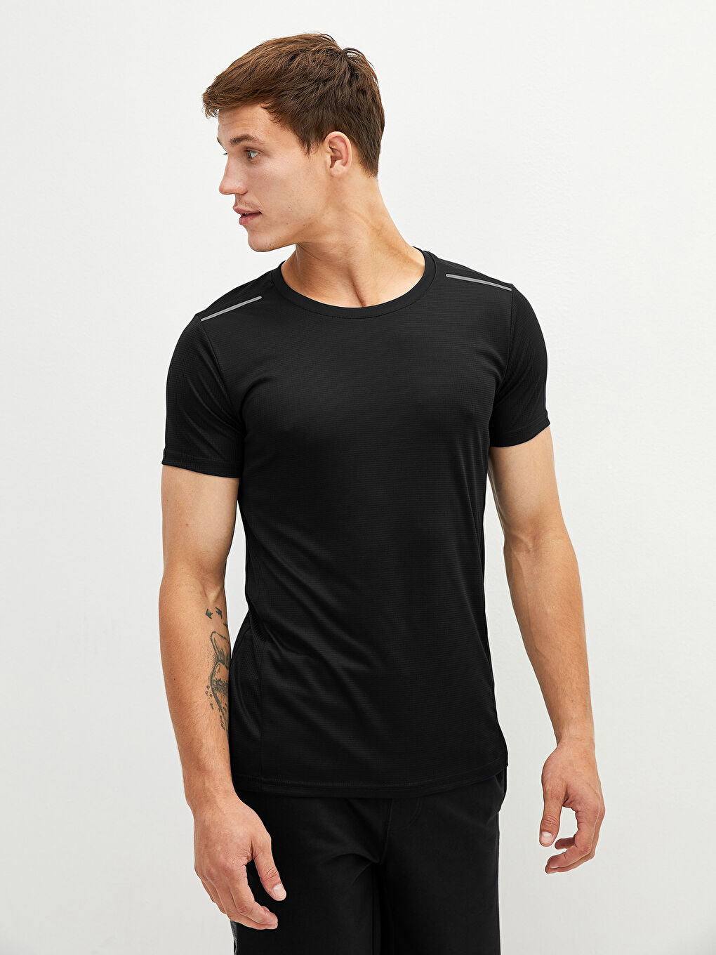XSIDE ACTIVE Bisiklet Yaka Kısa Kollu Aktif Spor Erkek Tişört -W1AF67Z8-CVL