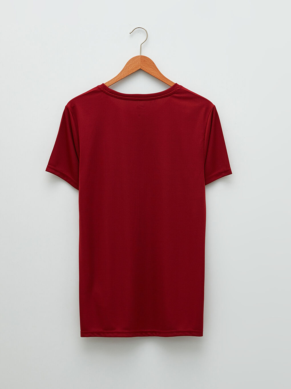 Bordo Bisiklet Yaka Kısa Kollu Erkek Spor Tişört-6