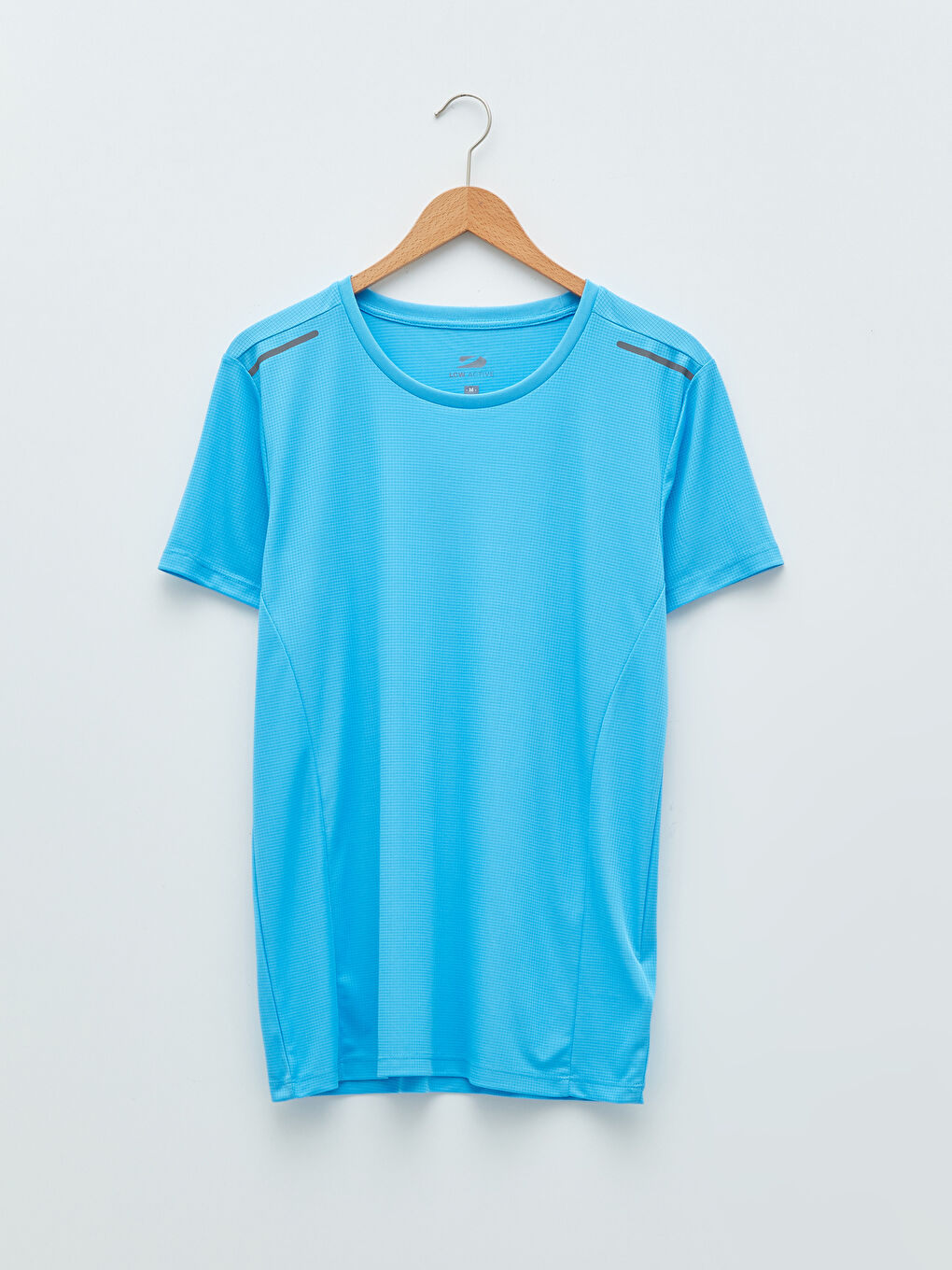 Turkuaz Bisiklet Yaka Kısa Kollu Erkek Spor Tişört-5