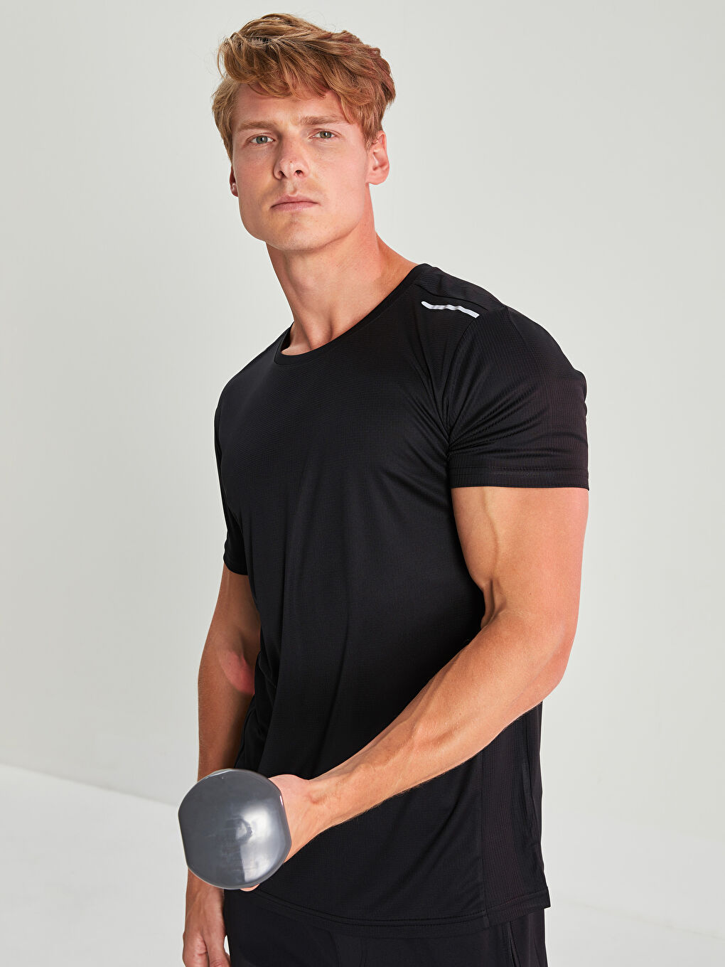 XSIDE ACTIVE Bisiklet Yaka Kısa Kollu Aktif Spor Erkek Tişört -W1AF67Z8-CVL