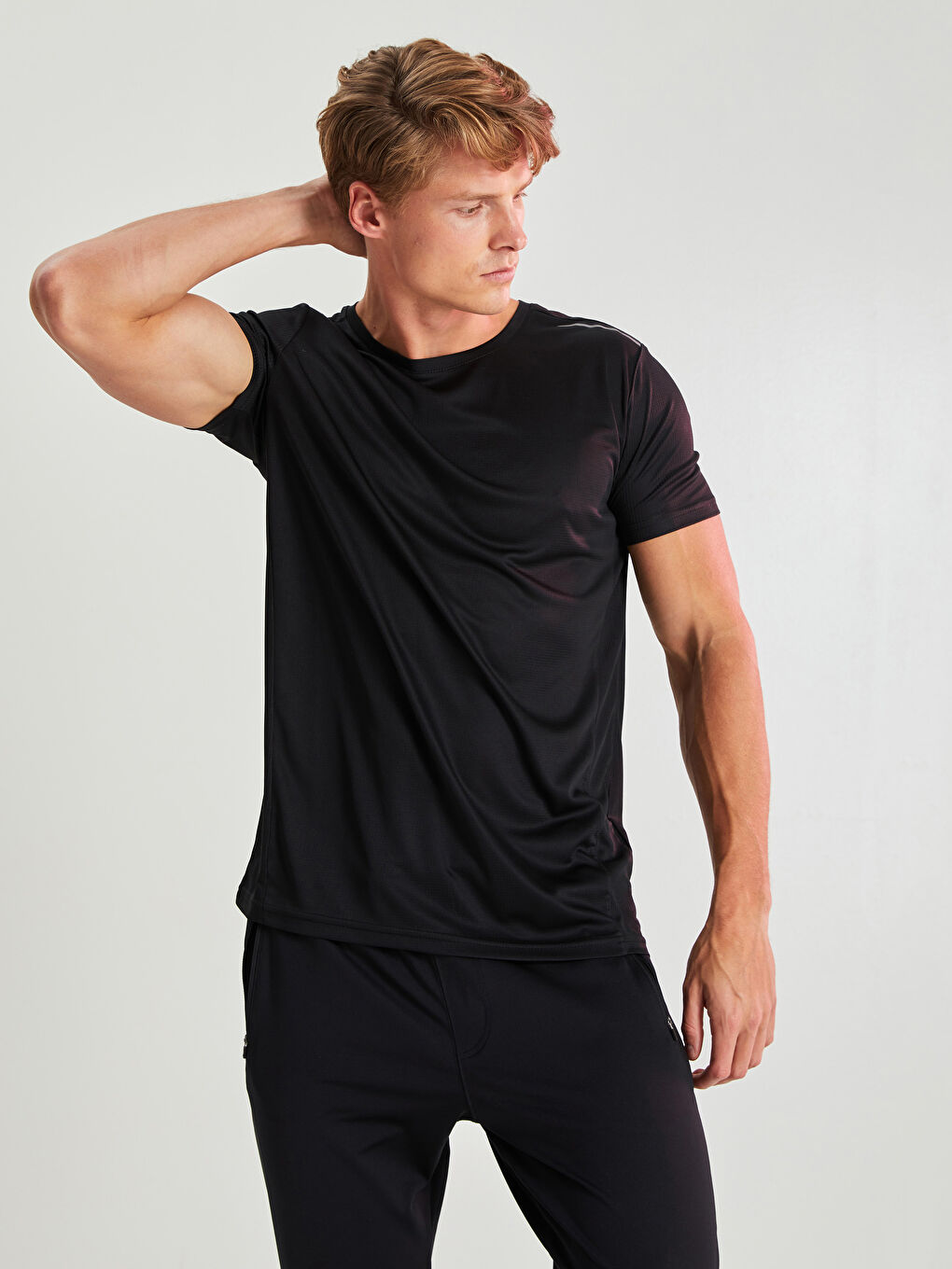 XSIDE ACTIVE Bisiklet Yaka Kısa Kollu Aktif Spor Erkek Tişört -W1AF67Z8-CVL