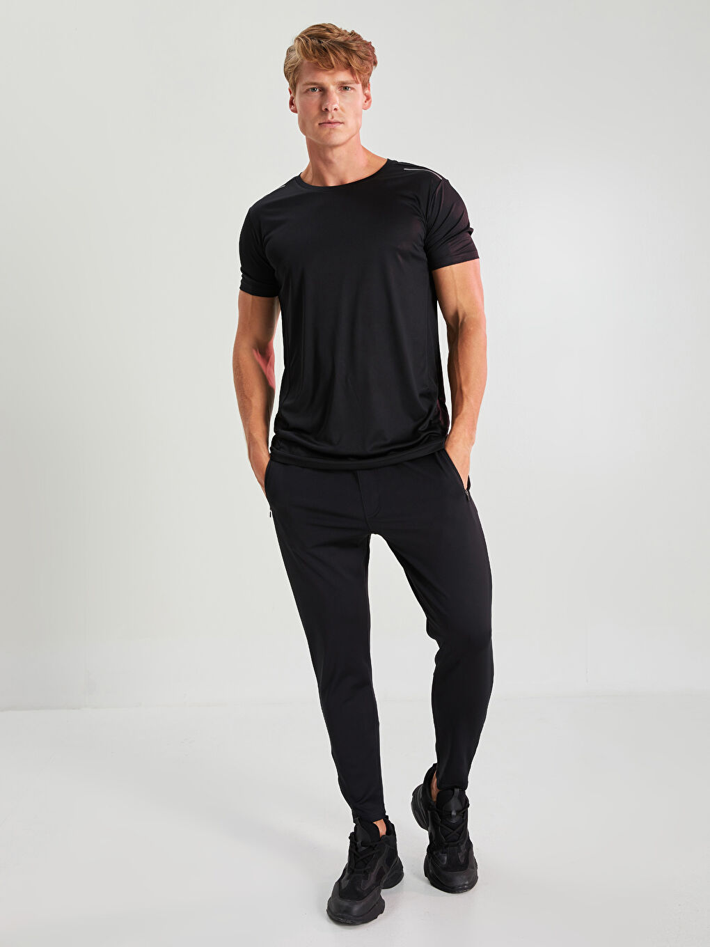 XSIDE ACTIVE Bisiklet Yaka Kısa Kollu Aktif Spor Erkek Tişört -W1AF67Z8-CVL