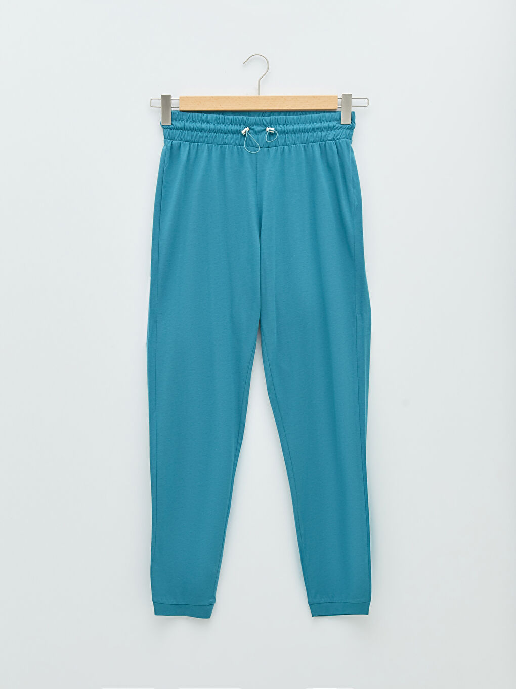 Petrol Kadın Beli Lastikli Düz  Pijama Altı-5