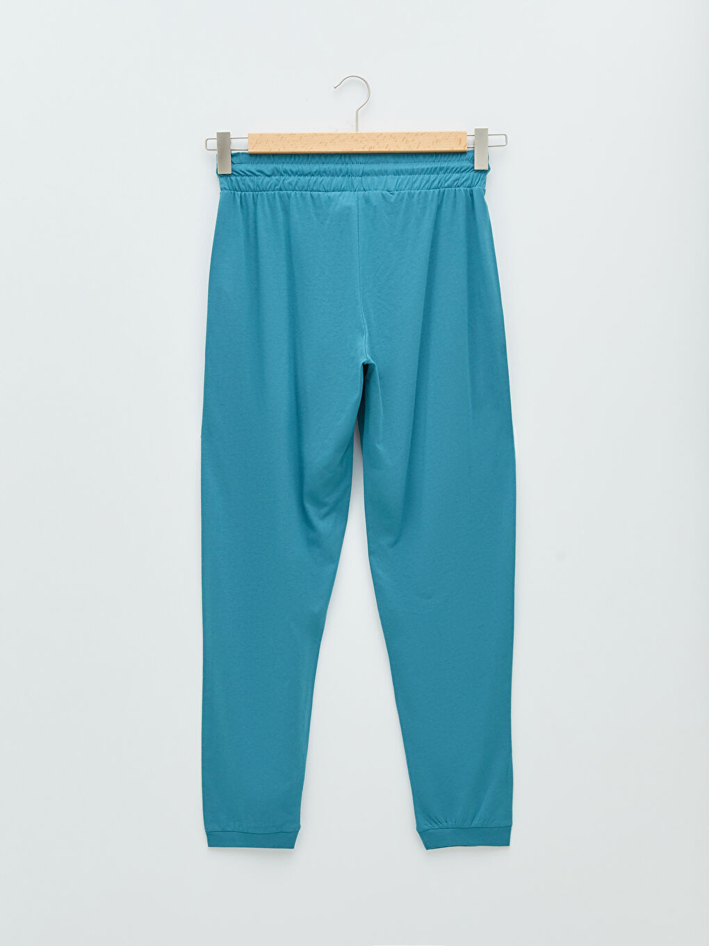 Petrol Kadın Beli Lastikli Düz  Pijama Altı-6