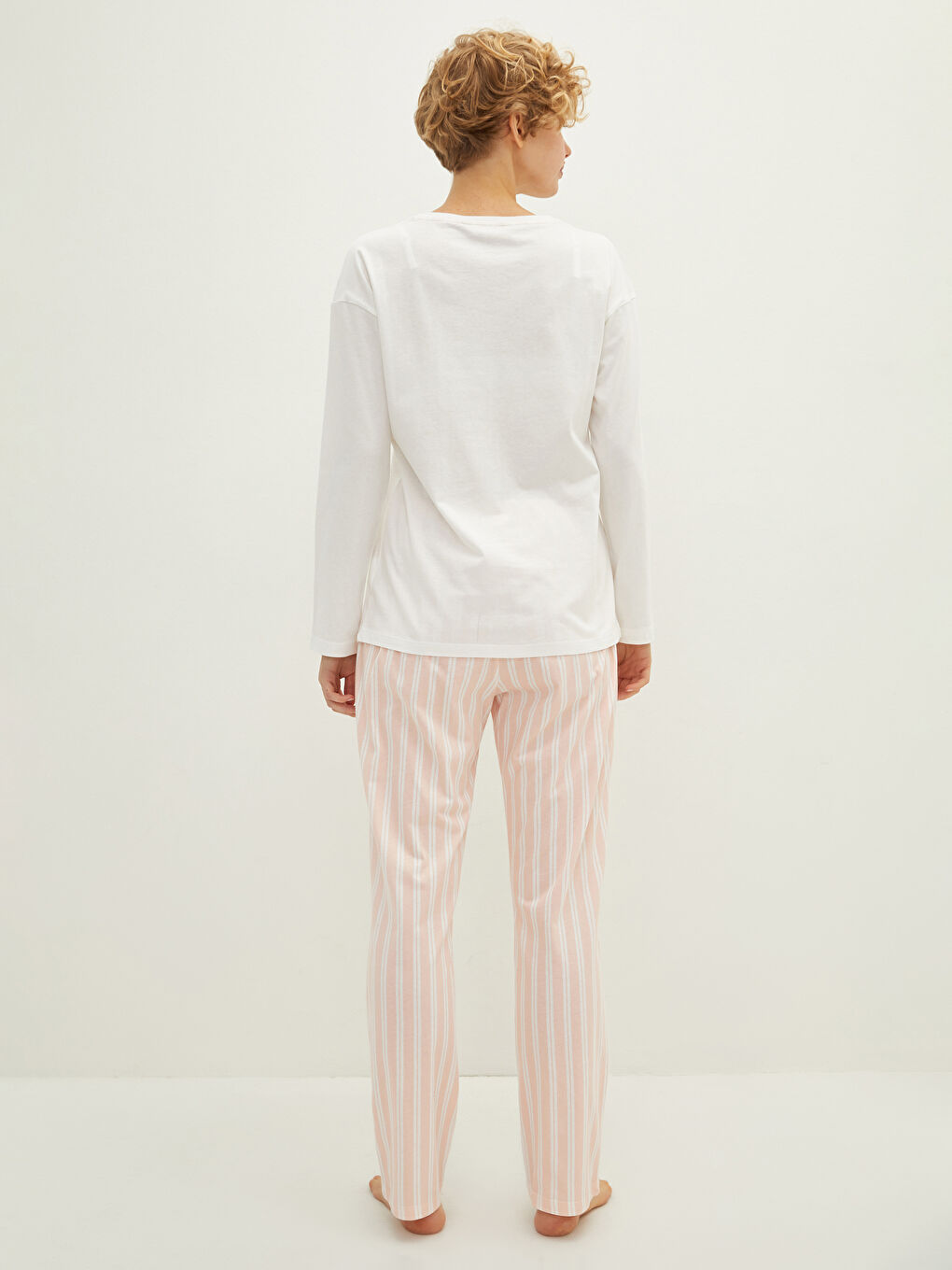 LCW DREAM Rundhalsausschnitt Bedruckt Langarm Pyjama-Set für Damen -W1AF91Z8-LHK
