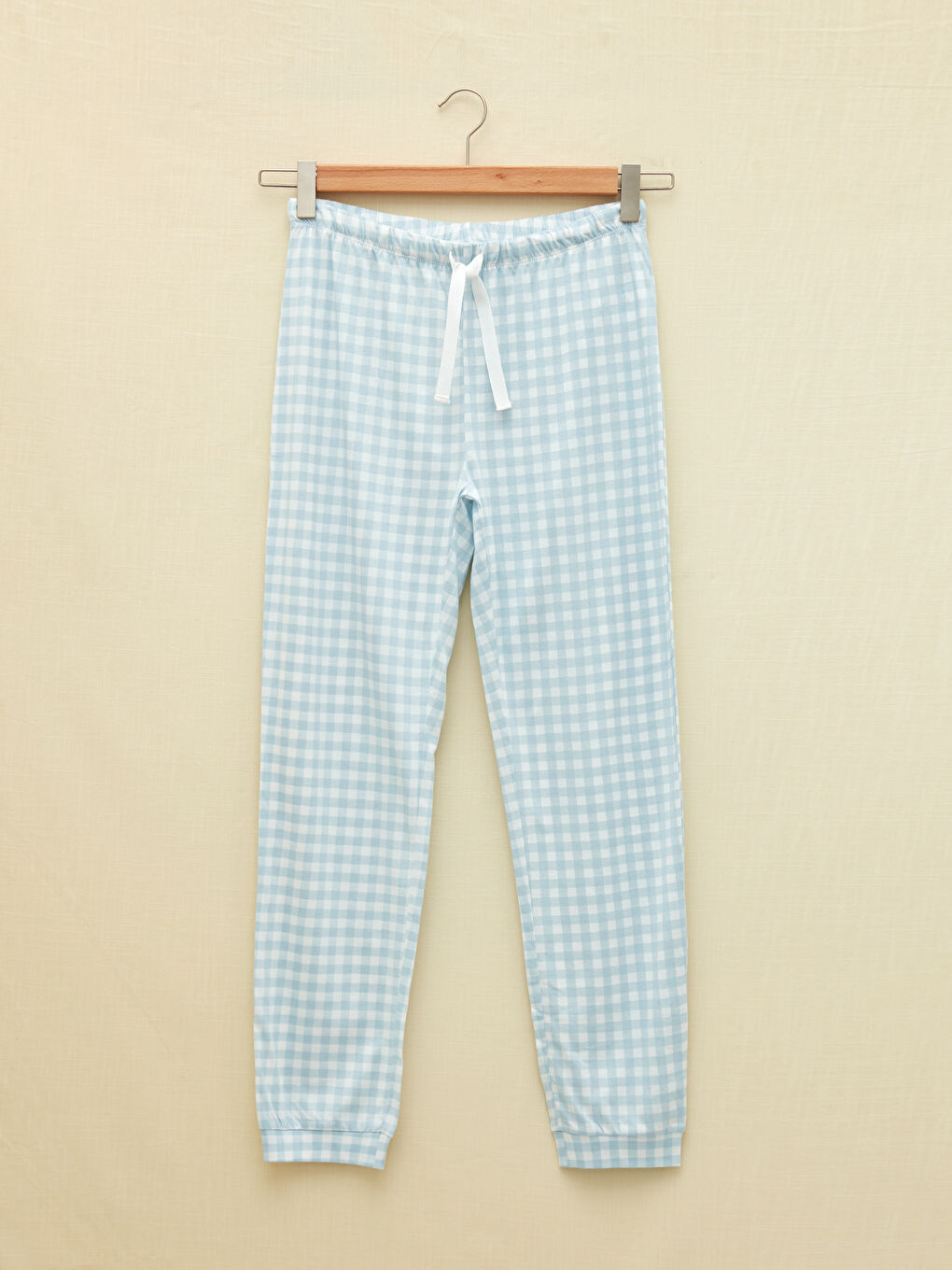 Mavi Bisiklet Yaka Baskılı Uzun Kollu Kadın Pijama Takımı-7