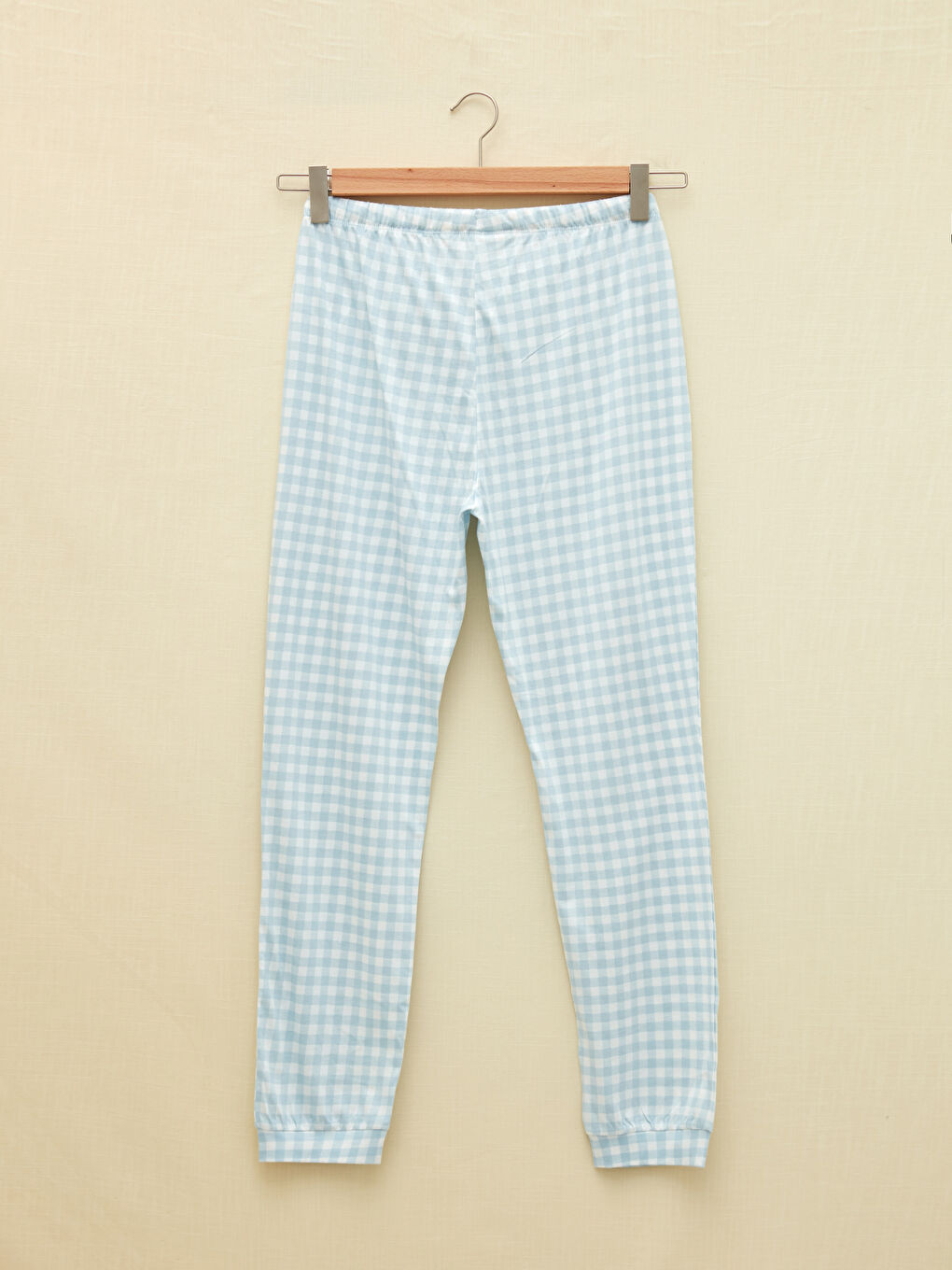 Mavi Bisiklet Yaka Baskılı Uzun Kollu Kadın Pijama Takımı-9