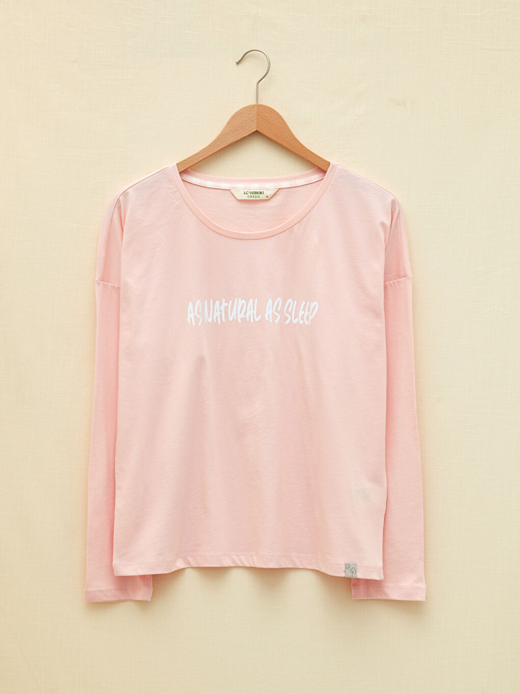 LCW DREAM Crew Neck Printed Long Sleeve Women's Pyjama Set -W1AF96Z8-LT4