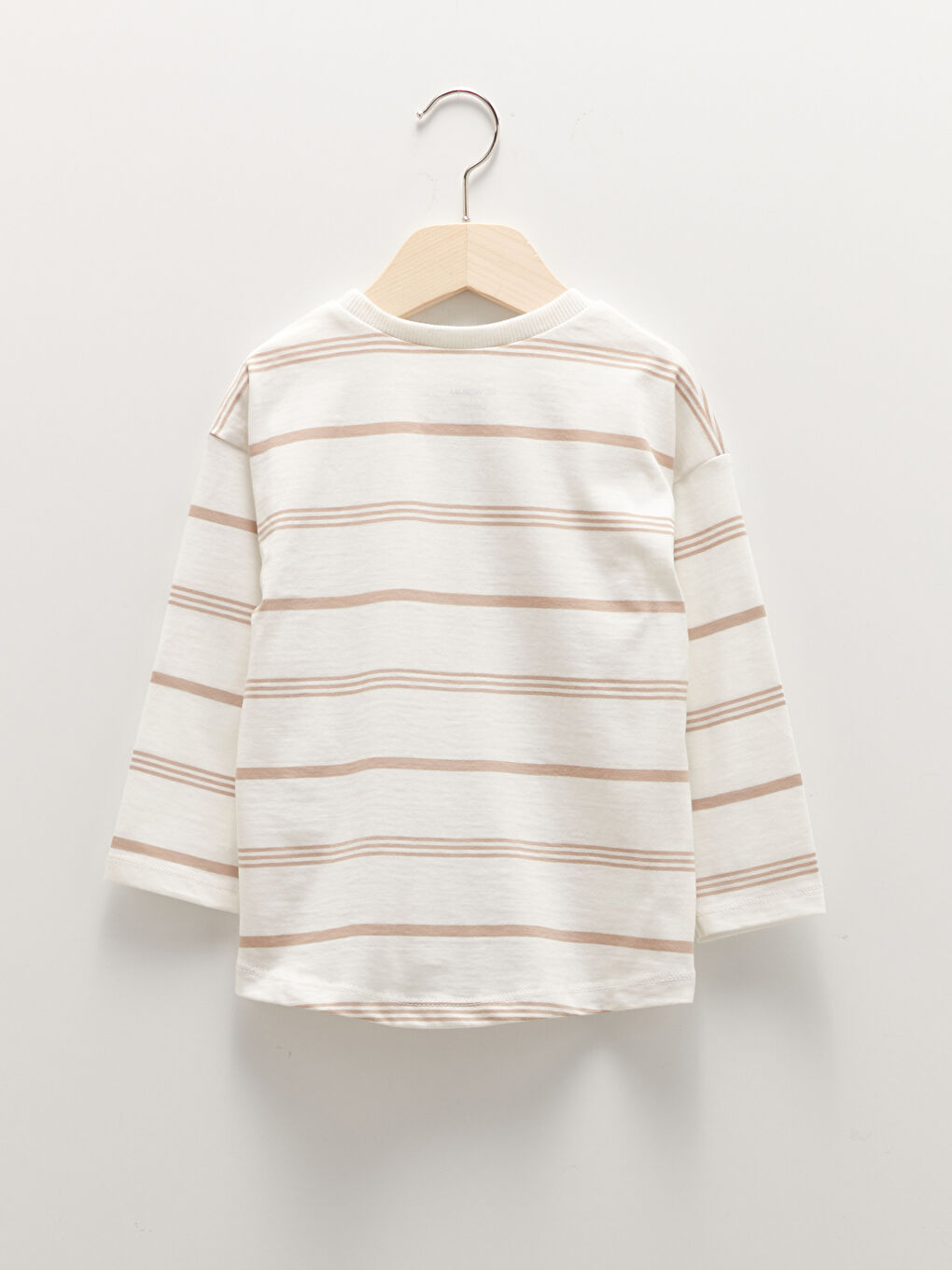 Crew Neck Long Sleeve Striped Cotton Baby Boy T-Shirt-1