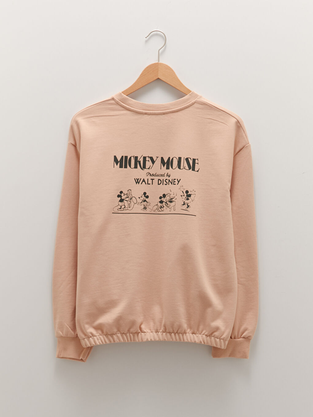 әйелдерге арналған дөңгелек жағалы микки маус принтті ұзын жең свитшот ана мен қыз үйлесімі-6
