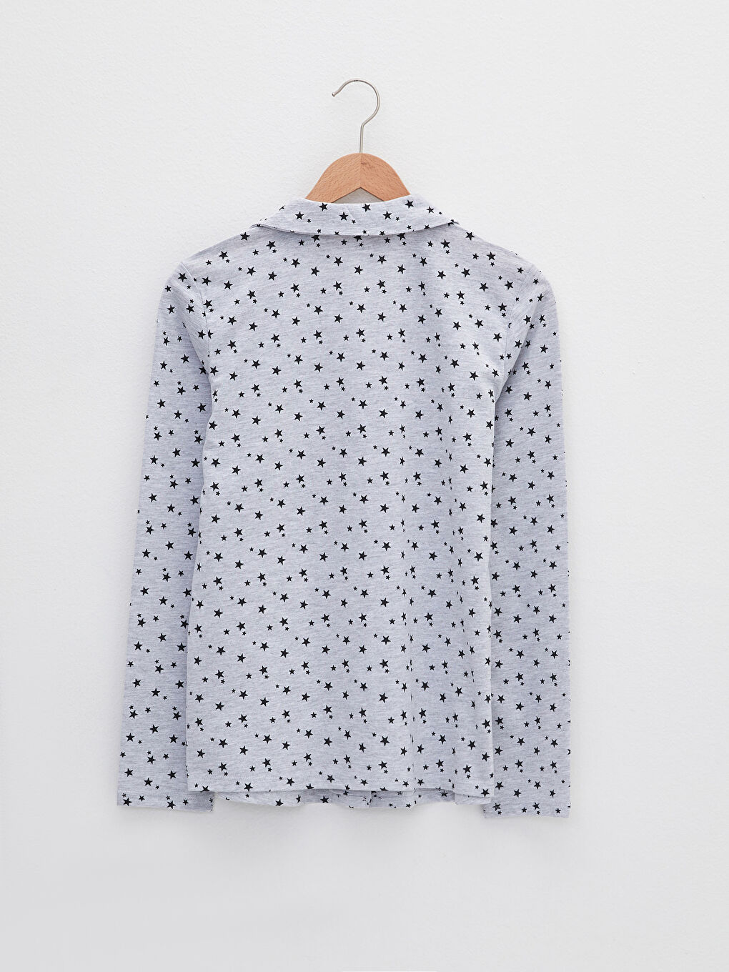 әйелдерге арналған минни маус принтті ұзын жең жағалы мойын пижама жинағы-7