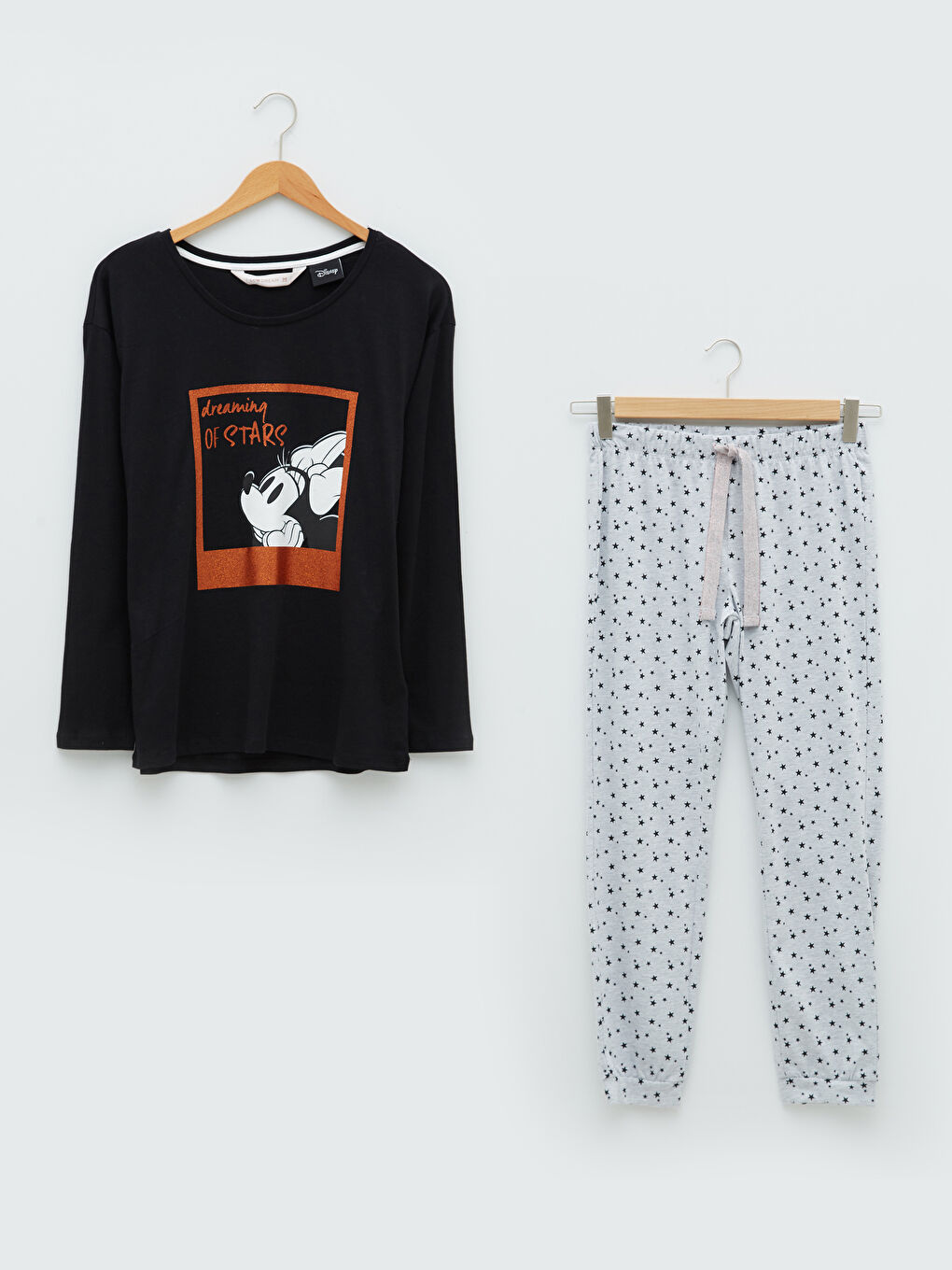 LCW DREAM Ensemble de Pyjama pour Femmes à Manches Longues Imprimé Minnie Mouse à Col Rond -W1AG94Z8-998