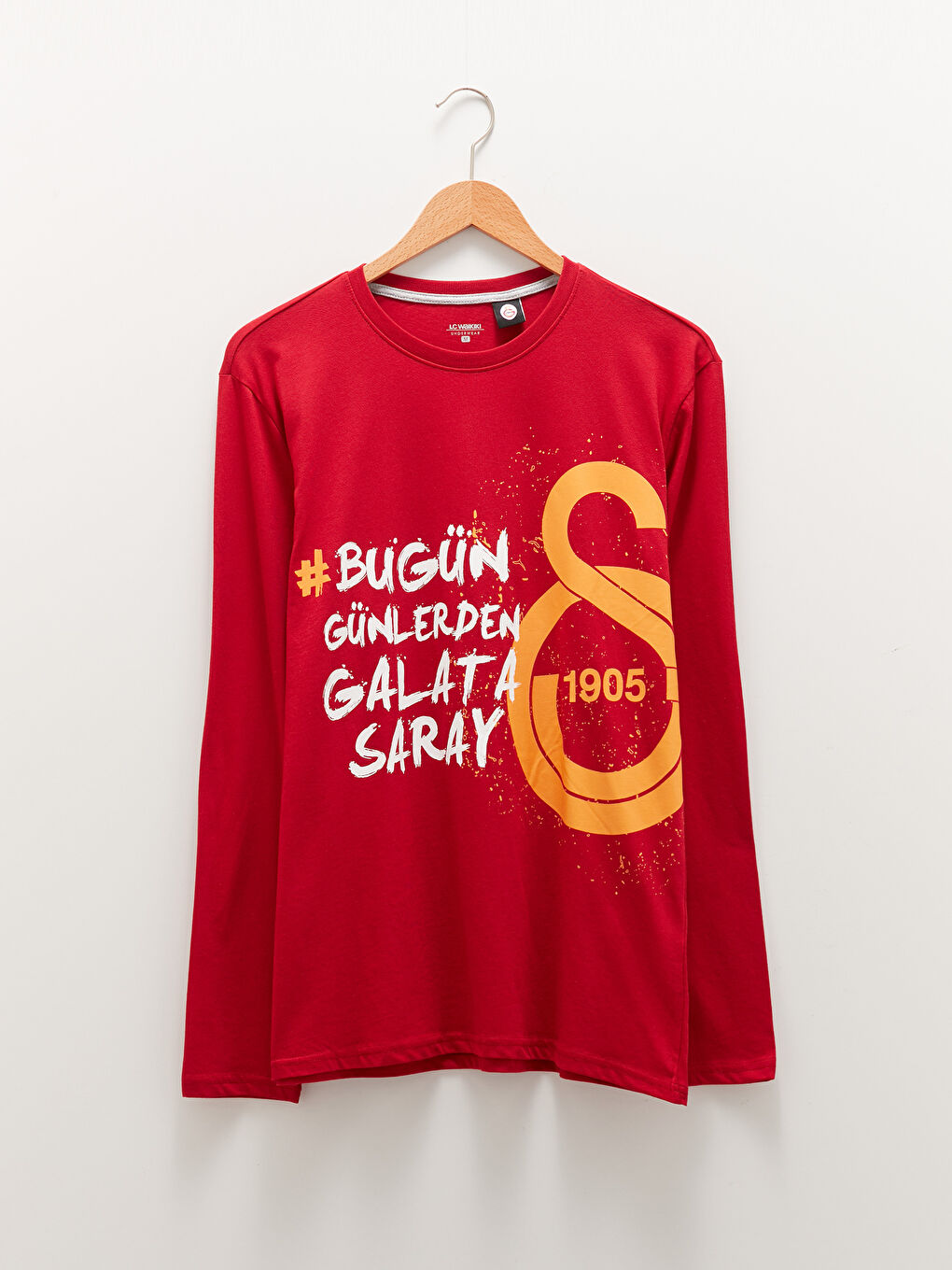 Kırmızı Standart Kalıp Galatasaray Baskılı Erkek Taraftar Pijama Takımı-7