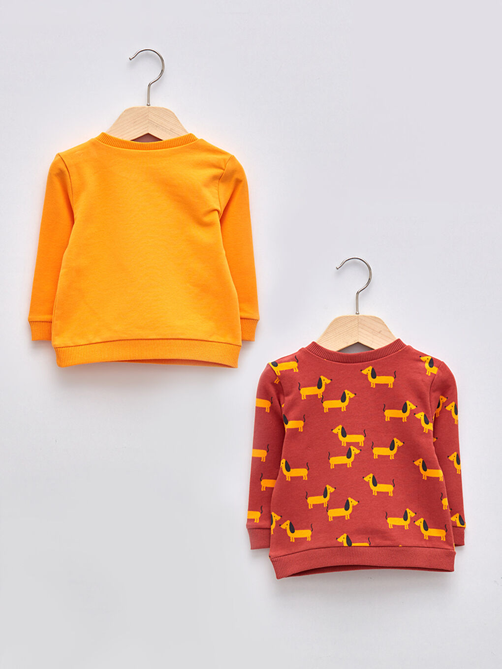 LCW baby Crew Neck Long Sleeve Printed Baby Boy Sweatshirt 2-Pack -W1AH31Z1-JW6