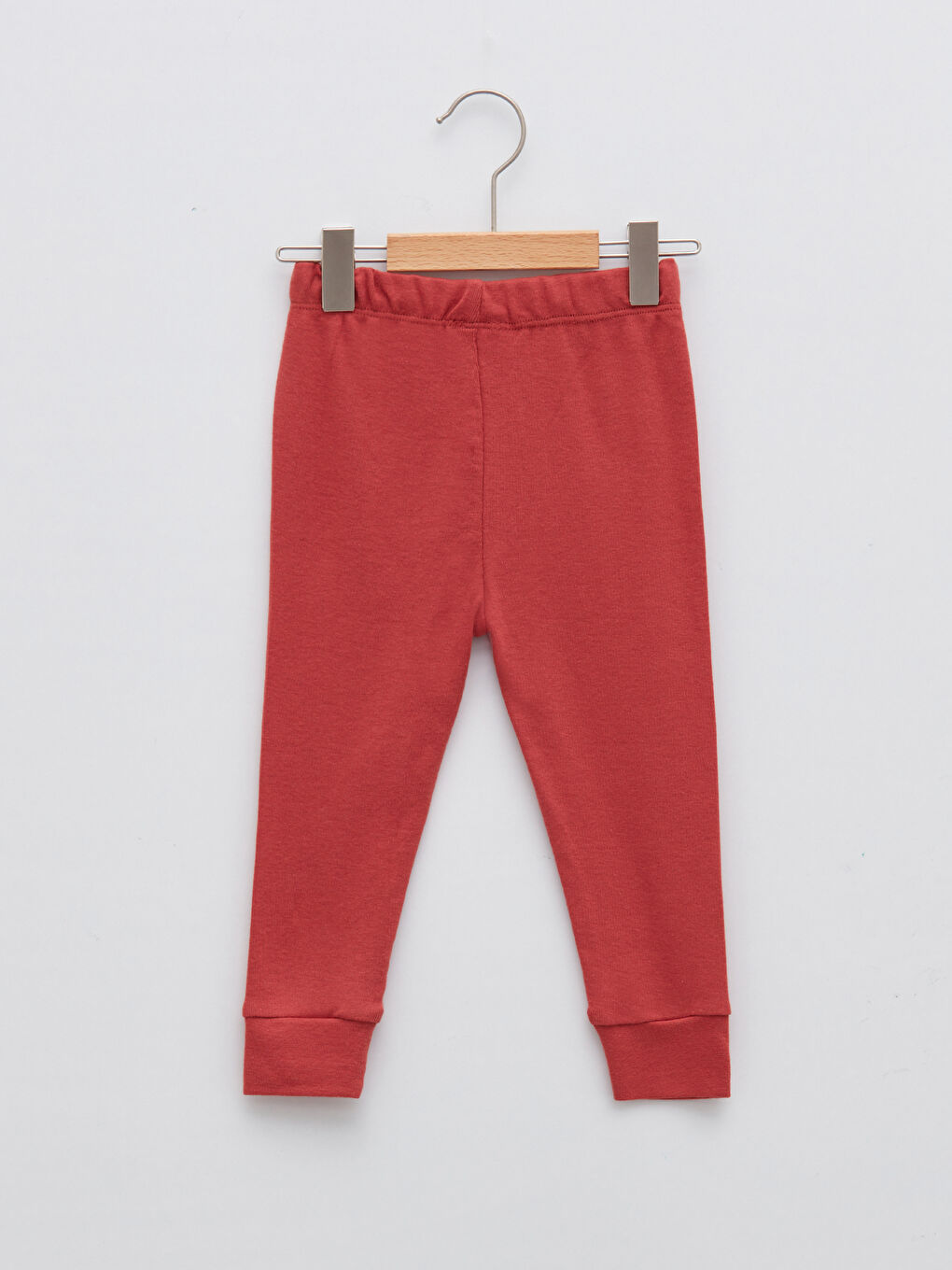 Kahverengi Bisiklet Yaka Uzun Kollu Pamuklu Kız Bebek 2'li Pijama Takımı-4