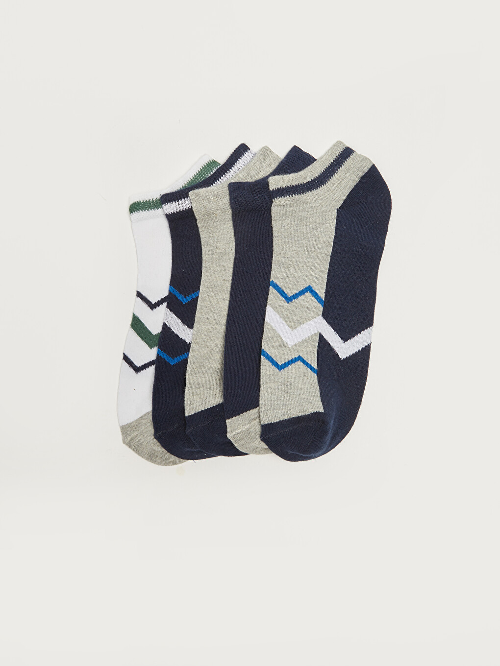 Patterned Men's Trainer Socks 5 Pack