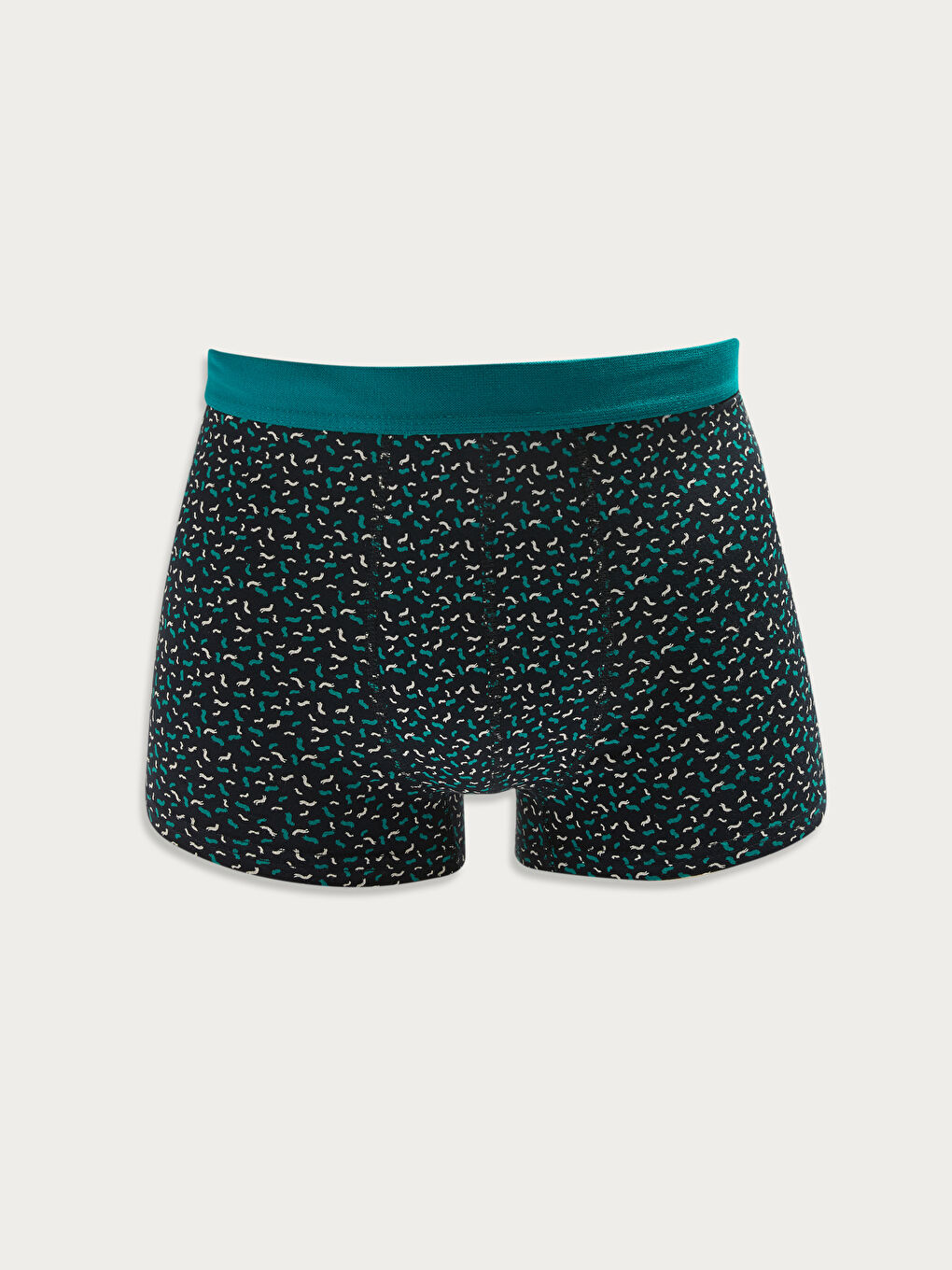 سراويل بوكسر قطن مطاطي بقصة عادية للرجال - ٣ قطع-2