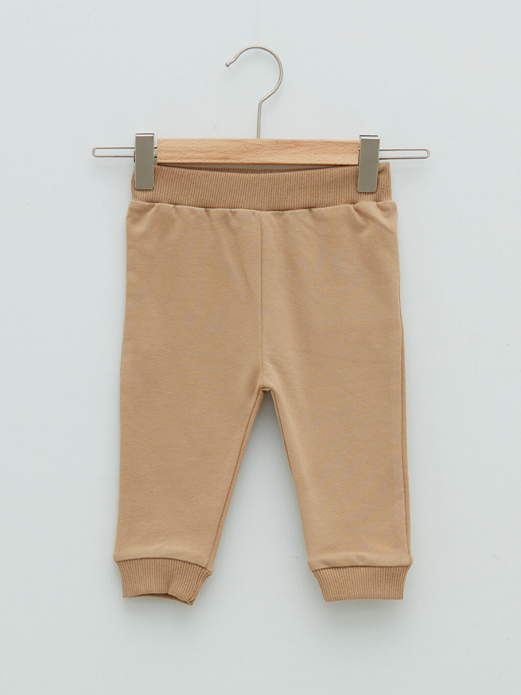 Kahverengi Bisiklet Yaka Uzun Kollu Baskılı Pamuklu Erkek Bebek Sweatshirt ve Pantolon 2'li Takım-2