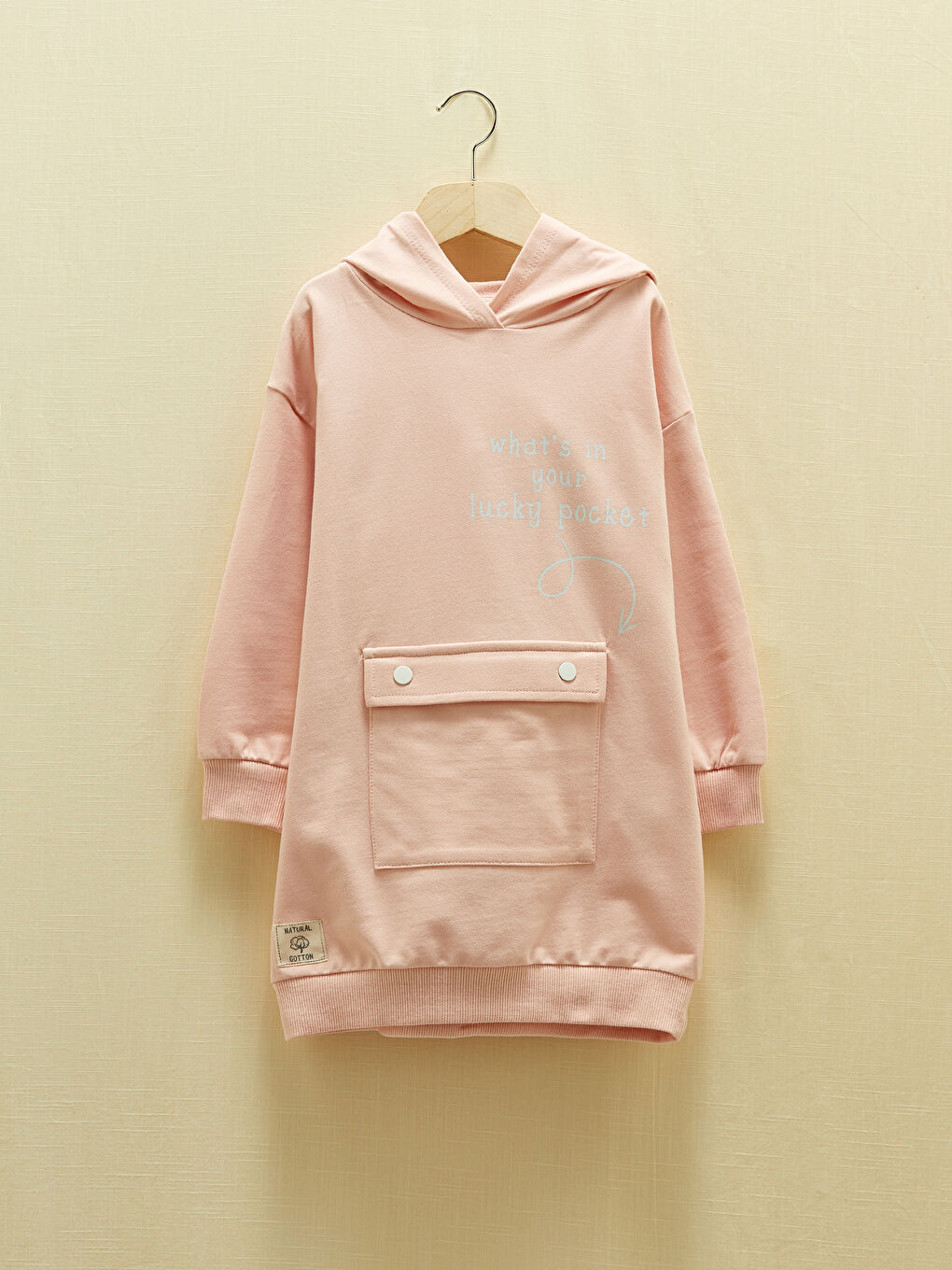 Hooded Printed Long Sleeve Girls' Dress