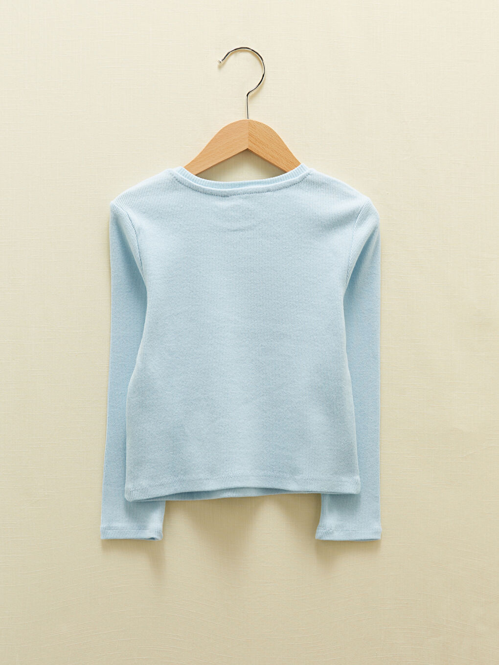 Crew Neck Long Sleeve Girls' T-Shirt-5