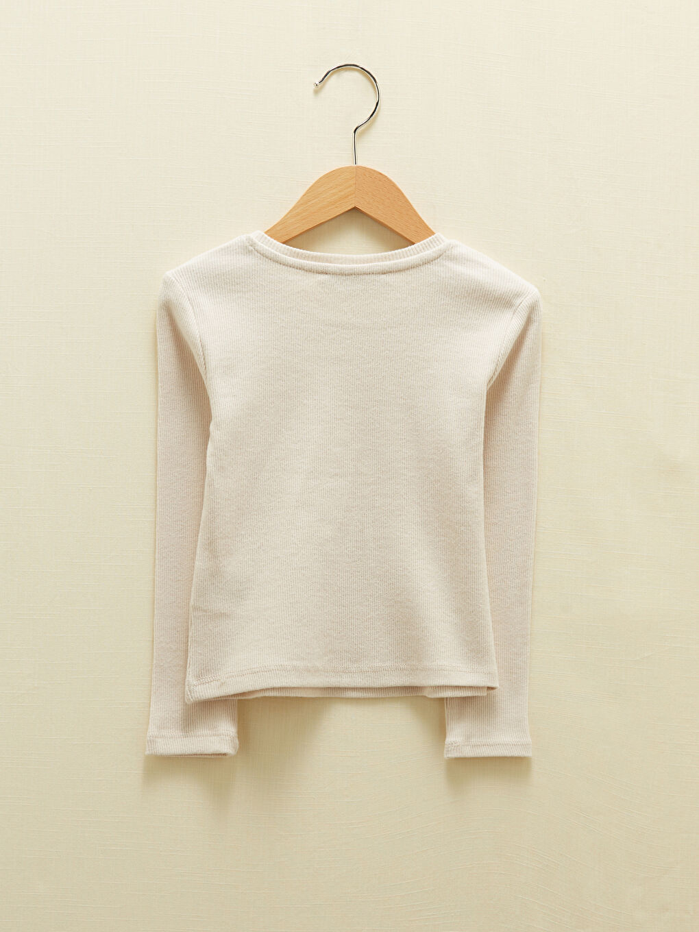 Crew Neck Long Sleeve Girls' T-Shirt-2