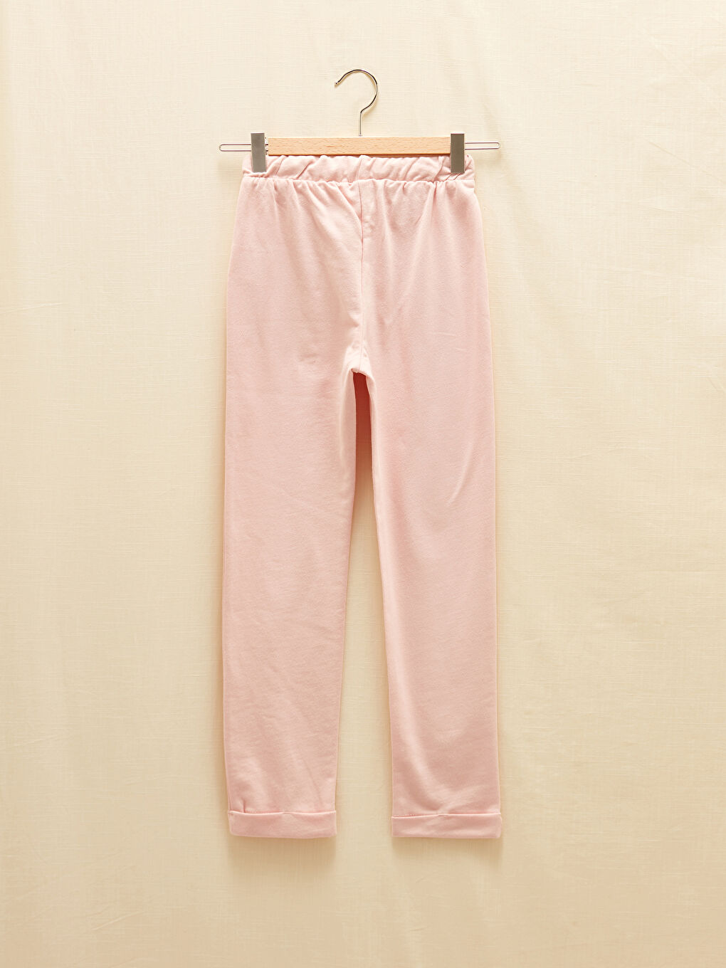 سويتشيرت كم طويل مطبوع بياقة دائرية وبنطلون للبنات-4