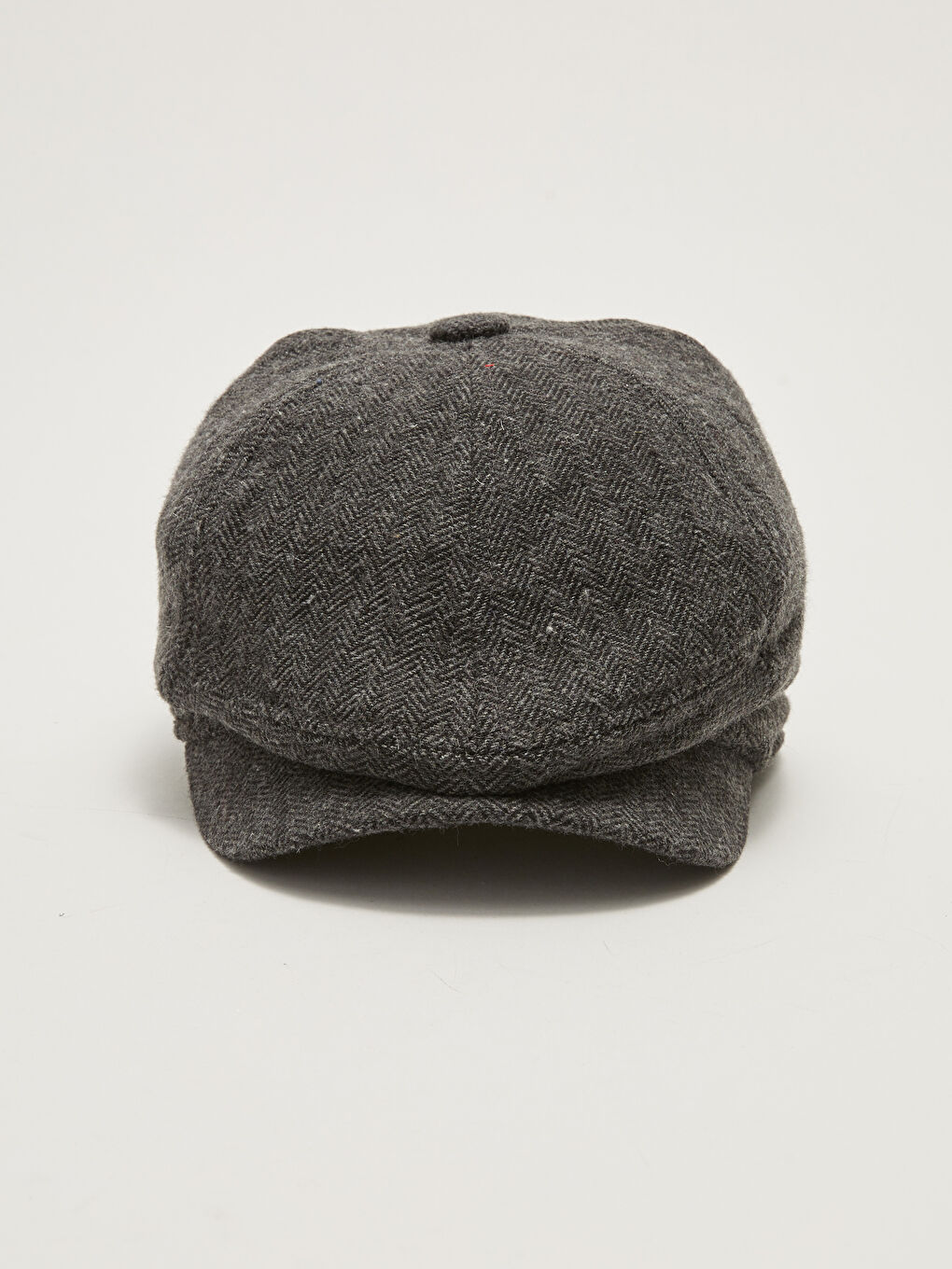 Gri Ekose Erkek Kasket Şapka-1