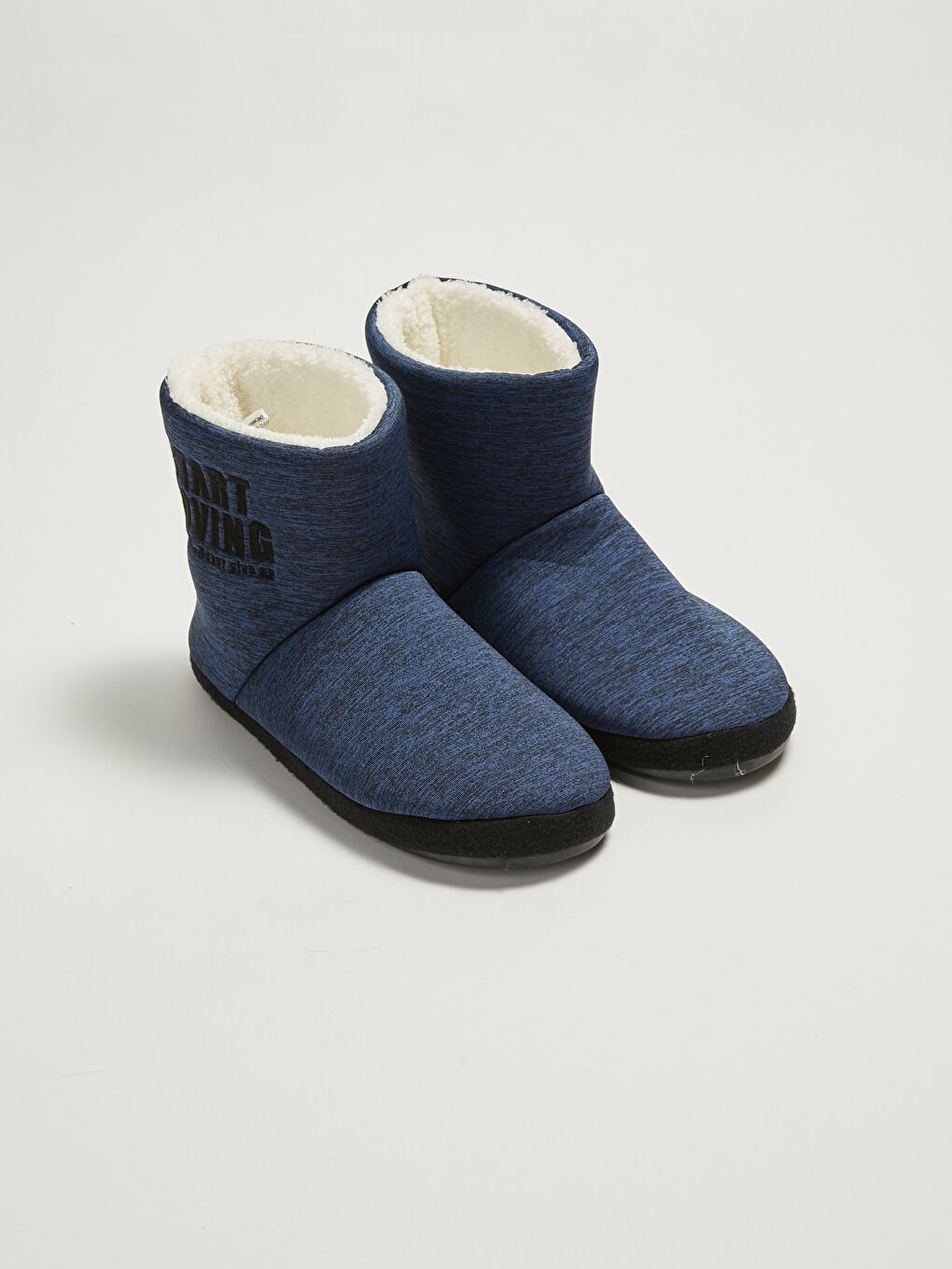 Lacivert Baskılı Erkek Ev Botu