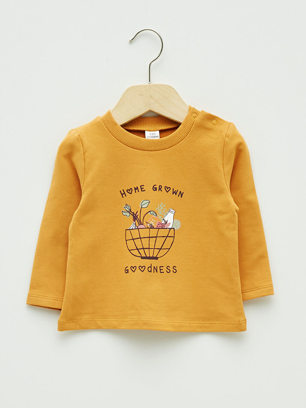 Crew Neck Long Sleeve Printed Baby Girl Sweatshirt 2 Pieces-1