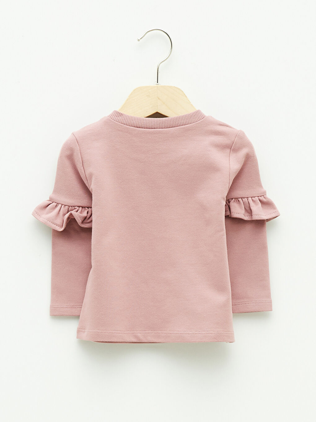 Crew Neck Long Sleeve Printed Baby Girl Sweatshirt 2 Pieces-4