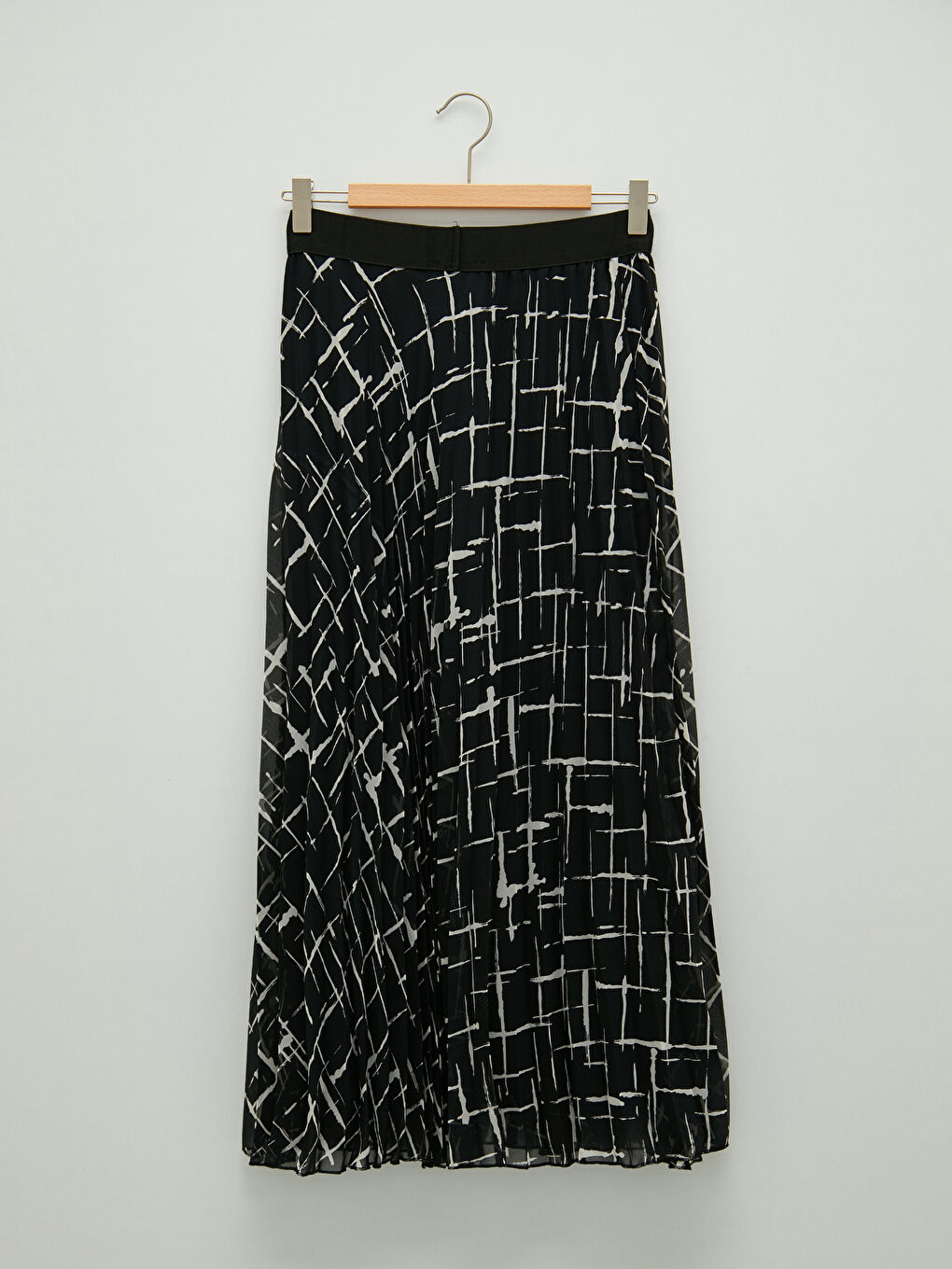LCWAIKIKI Classic Elastic Waist Patterned Chiffon Fabric Women's Pleated Skirt -W1AJ16Z8-LQJ
