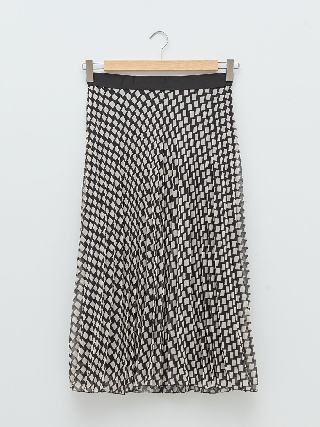 Jupe Plissée en Tissu Chiffon Imprimé à Taille Élastiquée pour Femmes-5