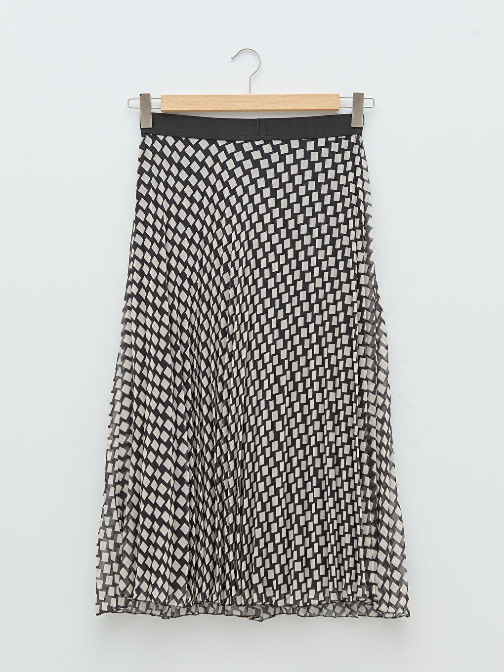 Jupe Plissée en Tissu Chiffon Imprimé à Taille Élastiquée pour Femmes-6