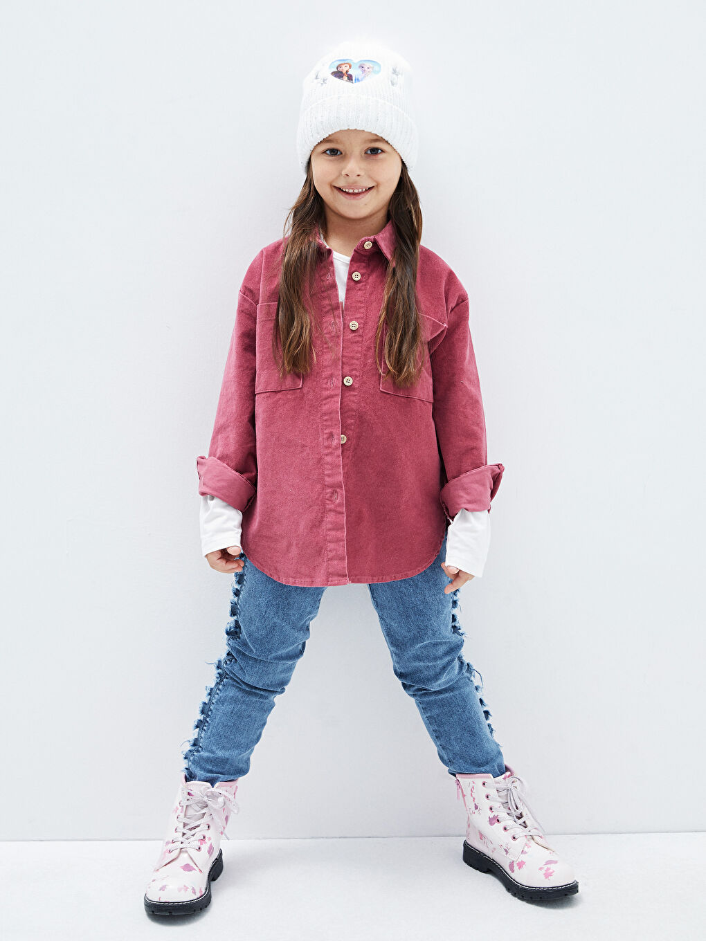 LCW ACCESSORIES Dečija Frozen Licencirana Vezena Kapa sa Pompom -W1AJ55Z4-J5E
