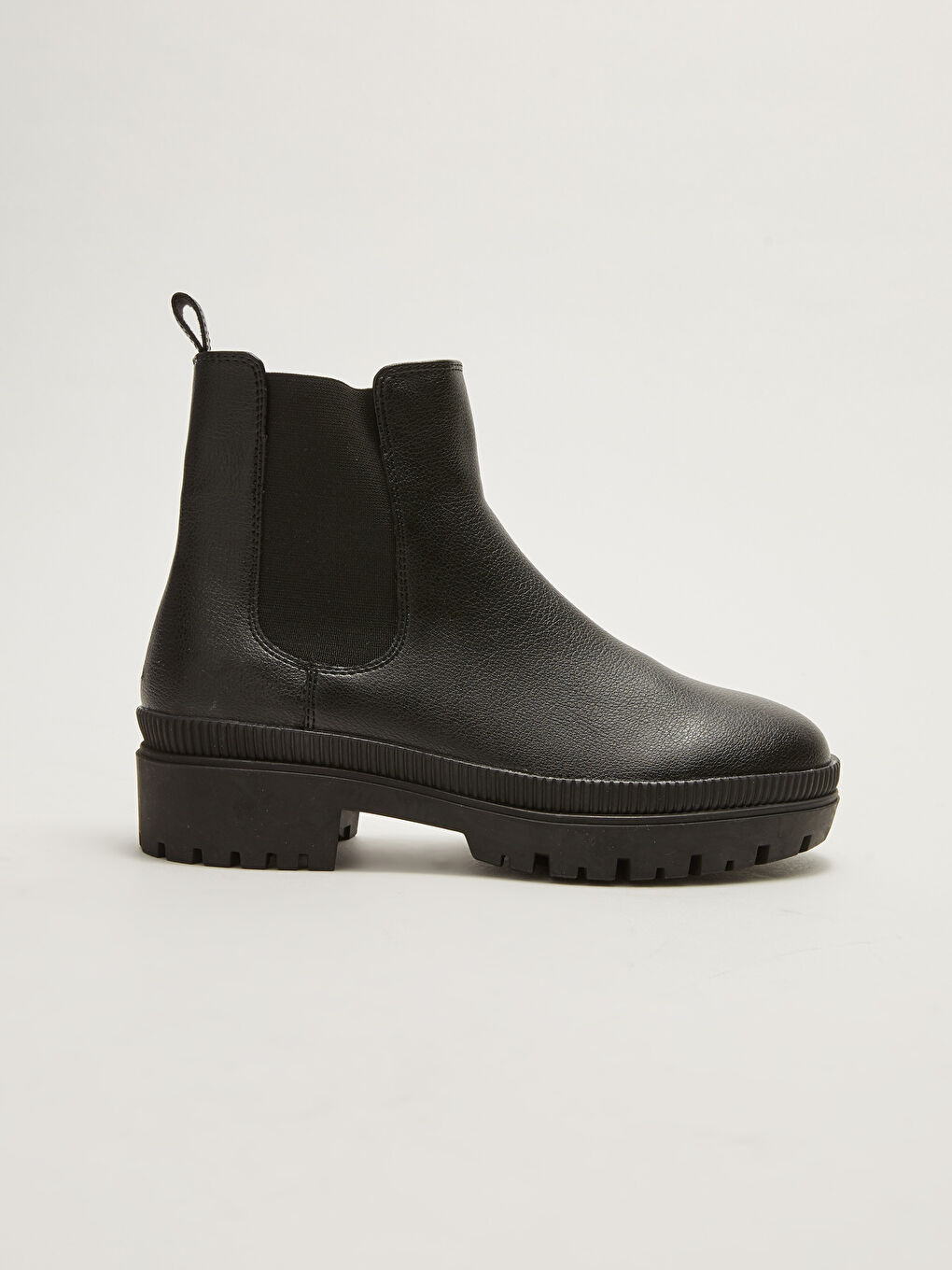 Әйелдерге арналған былғары көріністі резеңке жақтары бар етік-1