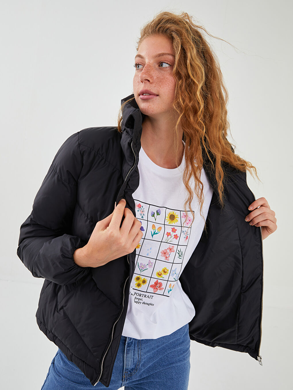 XSIDE Women's Down Jacket With Stand Up Collar Zipper Long