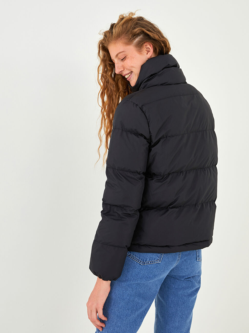 XSIDE Women's Down Jacket With Stand Up Collar Zipper Long