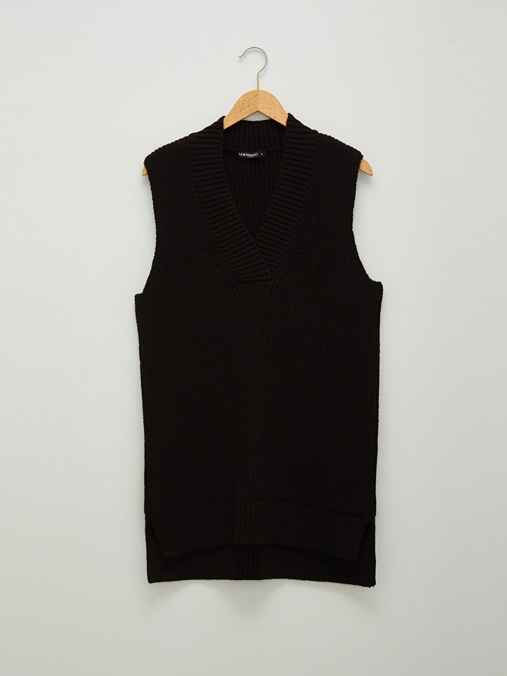 Ženski V-izrez Bez rukava Jednostavan Trikotažni Džemper Prsluk-10