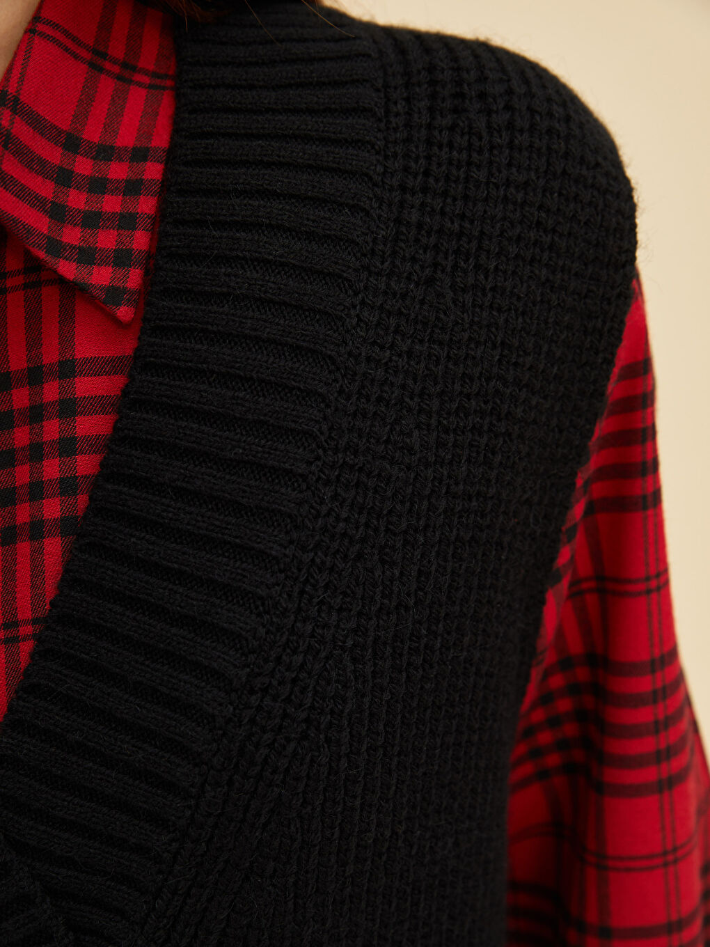 Ženski V-izrez Bez rukava Jednostavan Trikotažni Džemper Prsluk-6