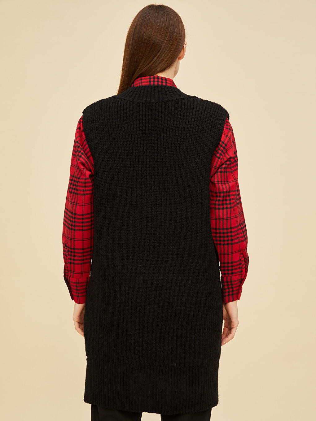 Ženski V-izrez Bez rukava Jednostavan Trikotažni Džemper Prsluk-8