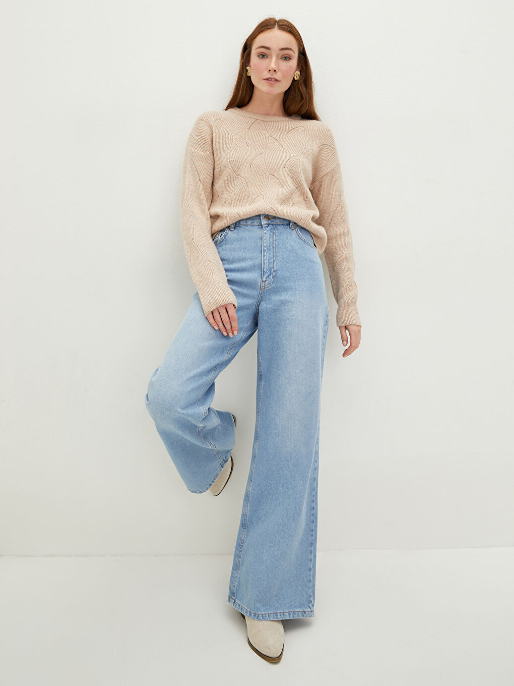 Žena BEŽ Džemper -3