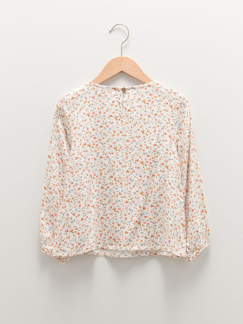 Блузка с круглым вырезом, с принтом, с длинным рукавом, из вискозы для девочек-1