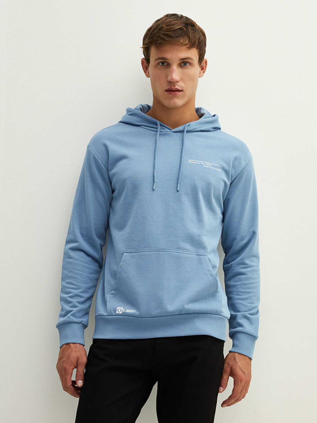 XSIDE Langarm Bedrucktes Dickes Herren Dickes Kapuzensweatshirt -W1AL56Z8-GN6