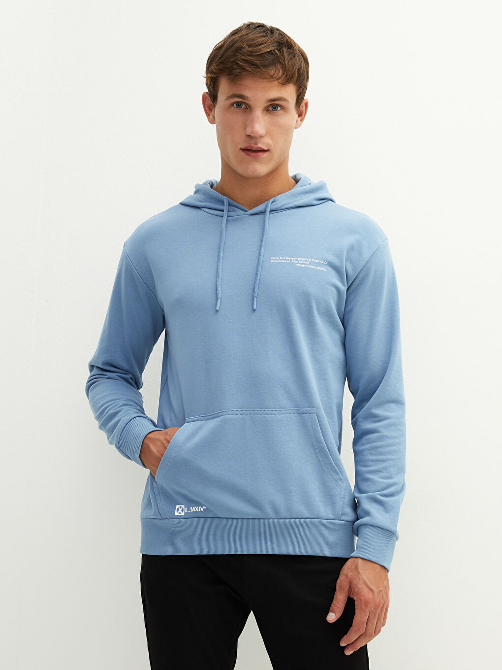 XSIDE Langarm Bedrucktes Dickes Herren Dickes Kapuzensweatshirt -W1AL56Z8-GN6