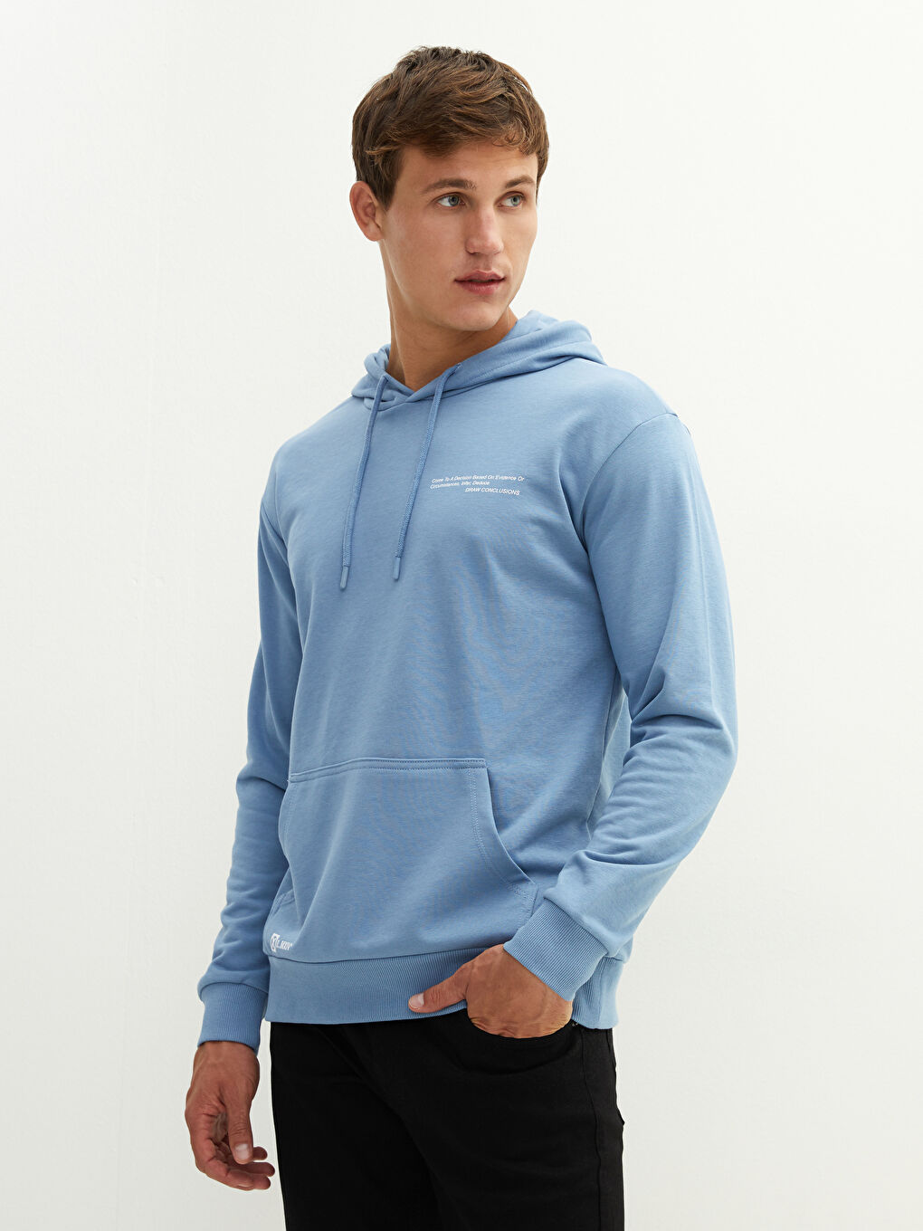 XSIDE Langarm Bedrucktes Dickes Herren Dickes Kapuzensweatshirt -W1AL56Z8-GN6